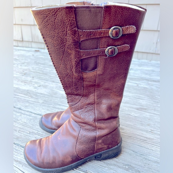 Keen Shoes Keen Leather Boots Bern Brown Knee High Zip Women Size 8